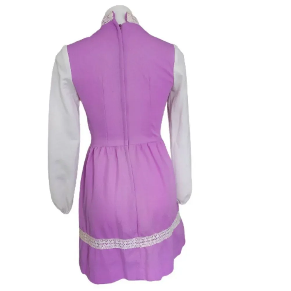 1960s Vintage Hippie Peasant Lace-up dress - Picture 5 of 16